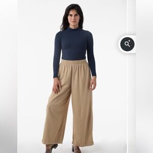 Los Angeles Apparel COTTON TWILL WIDE PANTS